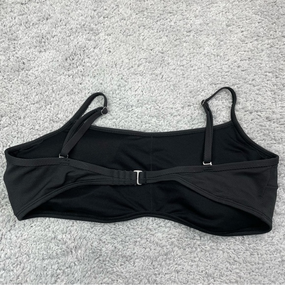 Gilly Hicks Top Womens XXL Black Textured Classic Basic Suit Pool Lake Camp - Picture 3 of 4